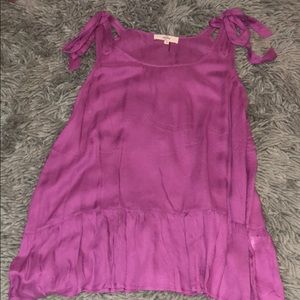 Purple peplum tank top